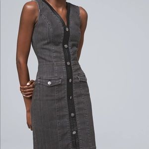Denim Faux Leather Dress